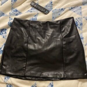 Abercrombie faux leather skort